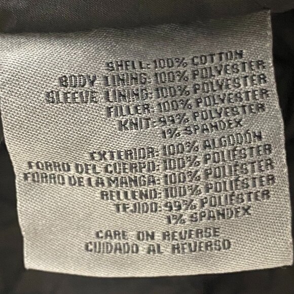 Levis Canvas Chore Barn Coat Black Cowboy Farm Utility Trucker Quilted 90s Sz XL - Picture 14 of 15